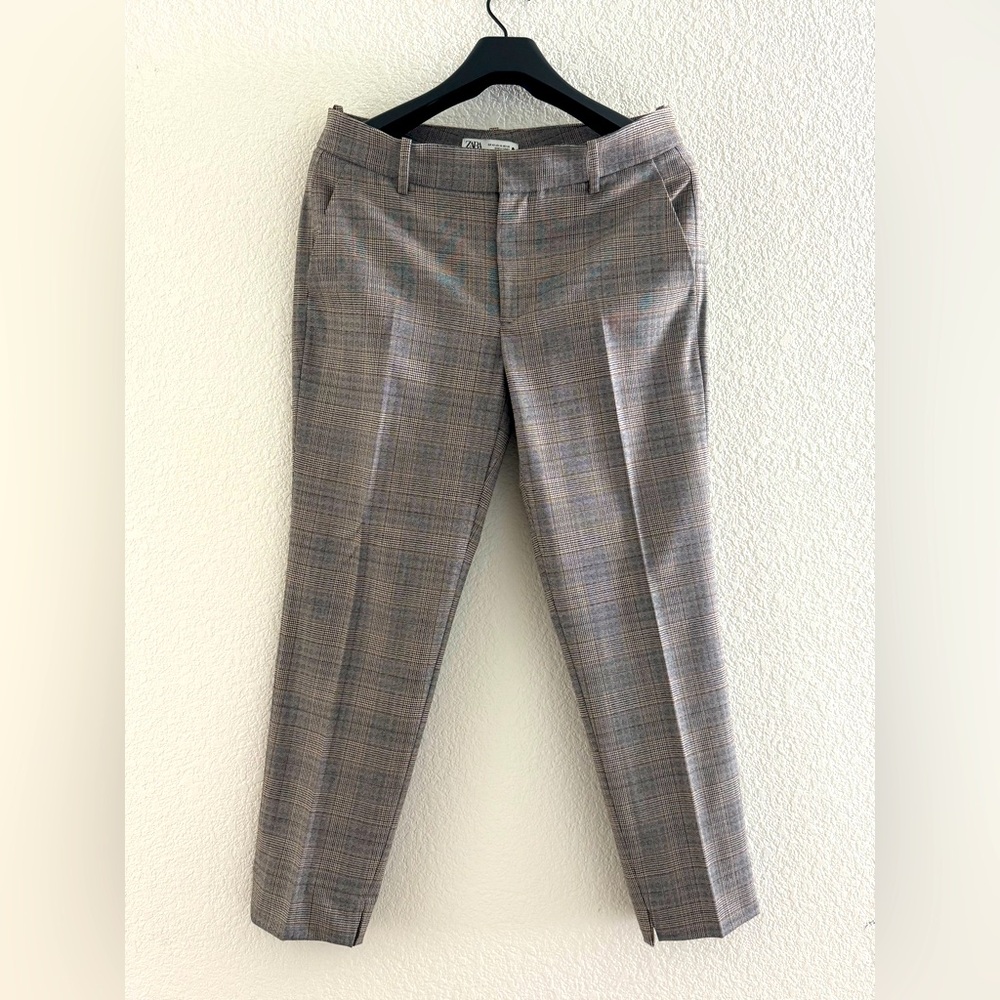 Zara Women‘s Contemporary Checkered Dress Pants